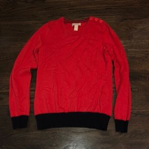 Banana Republic- Red and Navy Sweater